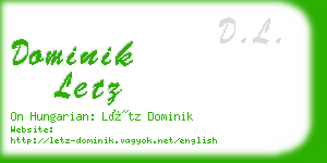 dominik letz business card